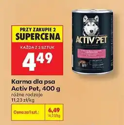 Biedronka Karma dla psa Activ Pet, 400 g oferta