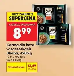 Biedronka Karma dla kota w saszetkach Sheba , 4x85 g oferta