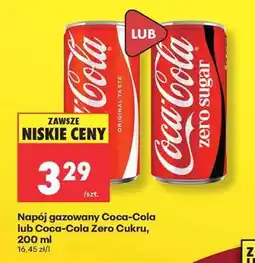 Biedronka Napój gazowany Coca-Cola lub Coca-Cola Zero Cukru, 200 ml oferta