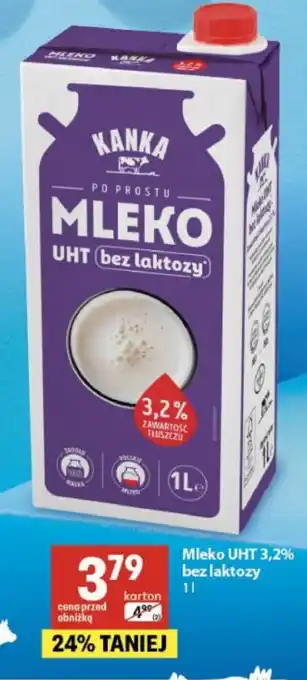 Mleko UHT bez laktozy Kanka