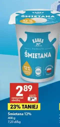 Delikatesy Centrum Śmietana 12% Kanka oferta