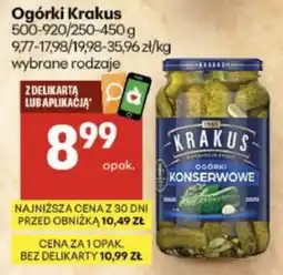 Delikatesy Centrum Ogórki Krakus oferta