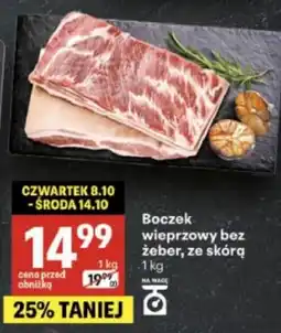 Delikatesy Centrum Boczek wieprzowy bez żeber, ze skórą oferta