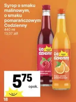 Delikatesy Centrum Syrop o smaku malinowym, o smaku pomarańczowym Codzienny oferta