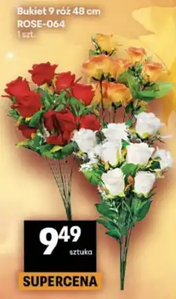 Delikatesy Centrum Bukiet 9 róż 48 cm oferta