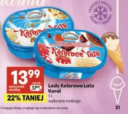 Delikatesy Centrum Lody Kolorowe Lato Koral oferta