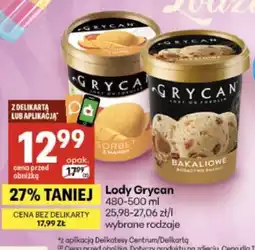 Delikatesy Centrum Lody Grycan oferta