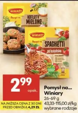 Delikatesy Centrum Spaghetti po bolońsku Winiary oferta