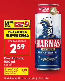 Biedronka Piwo Harnaś oferta