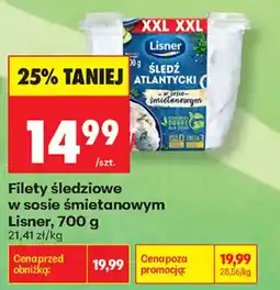 Biedronka Filety śledzie w sosie śmietanowym Lisner oferta