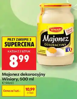 Biedronka Majonez dekoracyjny Winiairy oferta