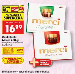 Biedronka Czekoladki Merci oferta