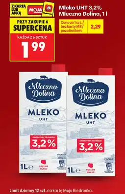Biedronka Mleko UHT Mleczna Dolina oferta