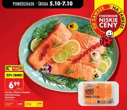 Biedronka Porcje z fileta z łososia atlantyckiego Marinero oferta