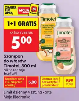 Biedronka Szampon do włosów Timotei oferta