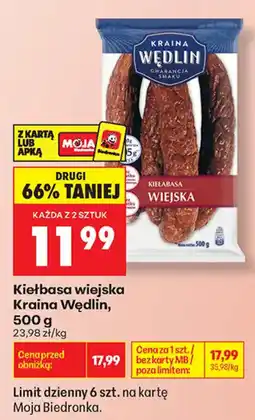 Biedronka Kiełbasa wiejska Kraina Wędlin oferta
