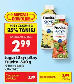 Biedronka Jogurt Skyr pitny Fruvita oferta