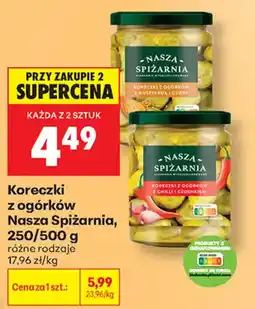 Biedronka Koreczki z ogórków Nasza Spiżarnia oferta