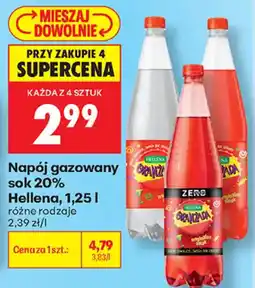 Biedronka Napój gazowany sok 20% Hellena oferta