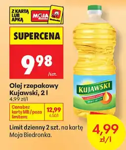 Biedronka Olej rzepakowy Kujawski oferta