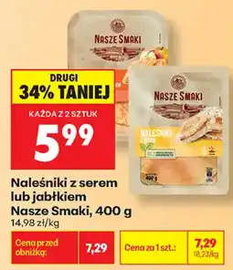 Biedronka Naleśniki z serem lub jabłkiem Nasze Smaki oferta