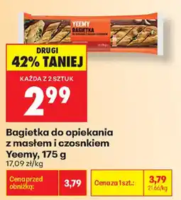 Biedronka Bagietka do opiekania z masłem i czosnkiem Yeemy oferta