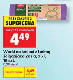 Biedronka Worki na śmieci z taśmą ściągającą Zosia oferta
