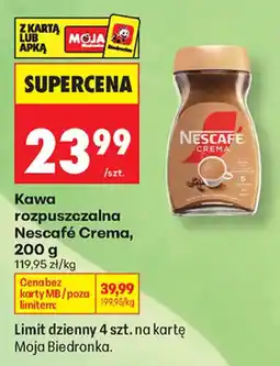 Biedronka Kawa rozpuszczalna Nescafé Crema oferta