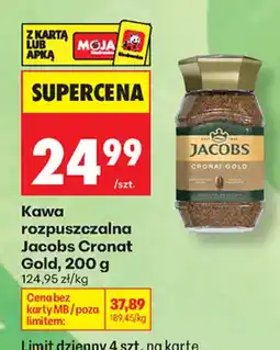 Biedronka Kawa rozpuszczalna Jacobs Cronat Gold oferta