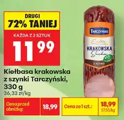Biedronka Kiełbasa krakowska z szynki Tarczyński oferta