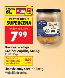Biedronka Boczek w słoju Kraina Wędlin oferta