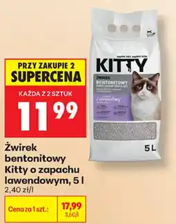 Biedronka Żwirek bentonitowy Kitty o zapachu lawendowym oferta