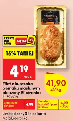 Biedronka Filet z kurczaka o smaku maślanym pieczony oferta