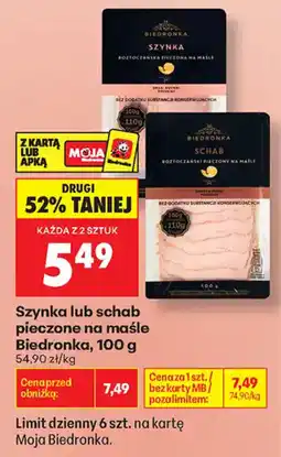 Biedronka Szynek lub schab pieczone na maśle Biedronka oferta