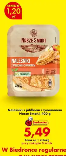 Biedronka Naleśniki z jabłkiem i cynamonem Nasze Smaki oferta