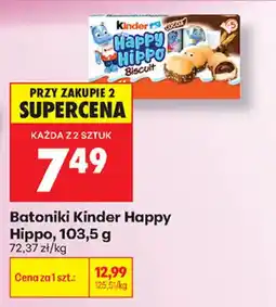 Biedronka Batoniki Kinder Happy Hippo oferta