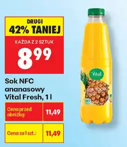 Biedronka Sok NFC ananasowy Vital Fresh oferta