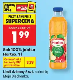 Biedronka Sok 100% jabłko Hortex oferta