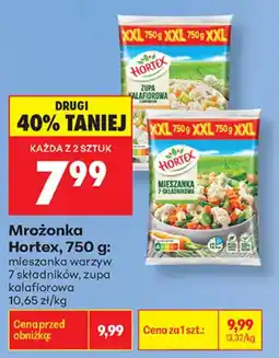 Biedronka Mrożonka Hortex, 750 g: mieszanka warzyw 7 składników, zupa kalafiorowa oferta