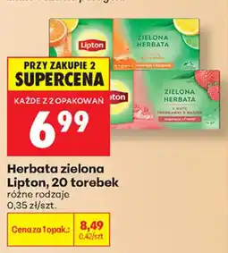 Biedronka Herbata zielona Lipton oferta