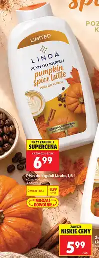 Biedronka Plyn do kapieli Linda pumpkin spice latte oferta