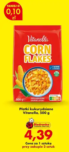 Biedronka Płatki kukurydziane Vitanella oferta