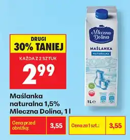 Biedronka Maślanka naturalna 1,5% Mleczna Dolina oferta