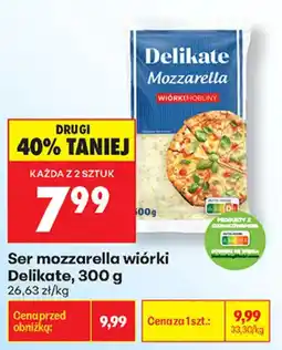 Biedronka Ser mozzarella wiórki Delikate oferta