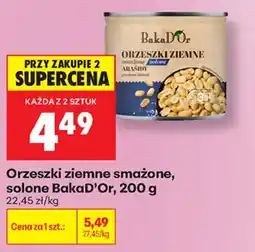 Biedronka Orzeszki ziemne smażone, solone BakaD'Or oferta