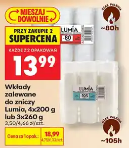 Biedronka Wkłady zalewane do zniczy Lumia oferta
