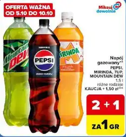 Carrefour Market Napój gazowany Pepsi, Mirinda, 7up, Mountain dew oferta