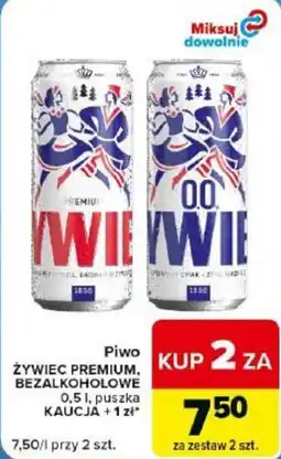 Carrefour Market Piwo Żywiec Premium, bezalkoholowe oferta