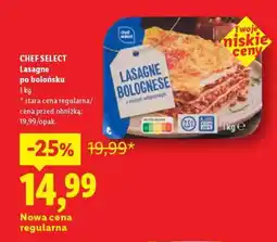 Lidl CHEF SELECT Lasagne po bolońsku oferta