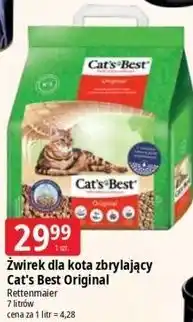 E.Leclerc Żwirek dla kota zbrylający Cat's Best Original oferta